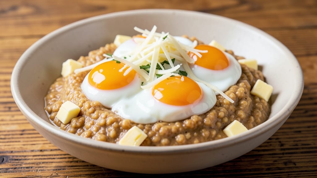 Another Broken Egg City Grits Recipe: Velvety Cheese Sauce With Runny Yolk Magic