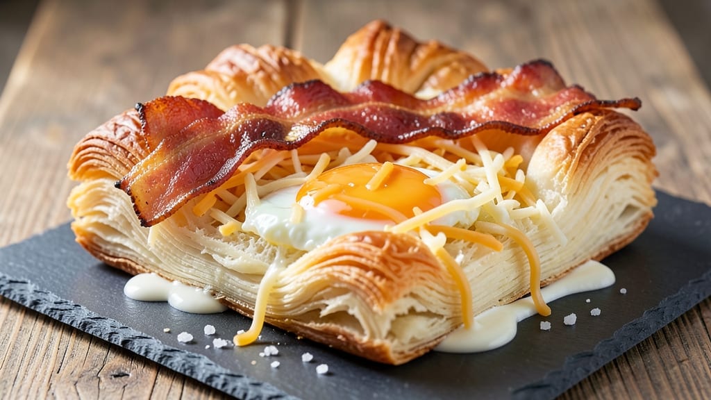 Bacon Egg Cheese Puff Pastry Recipe: Flaky Layers Packed With Savory Bites