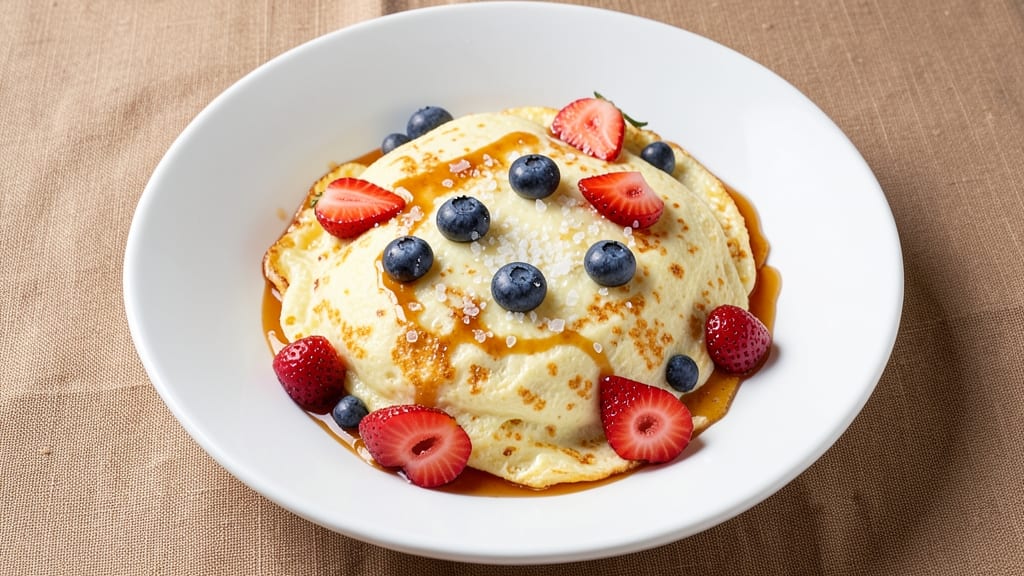 Sweet Egg Omelette Recipe: Caramelized Sugar Crunch With Creamy Yolk Hearts