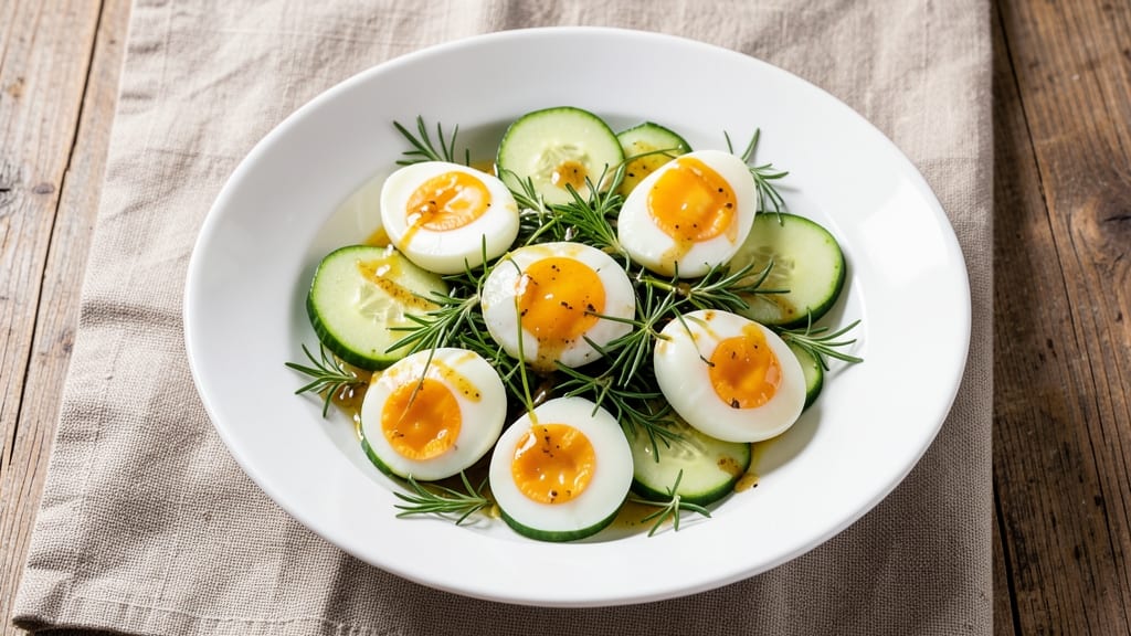 Tarragon Egg Salad Recipe: Herby Freshness With Crispy Cucumber Bite