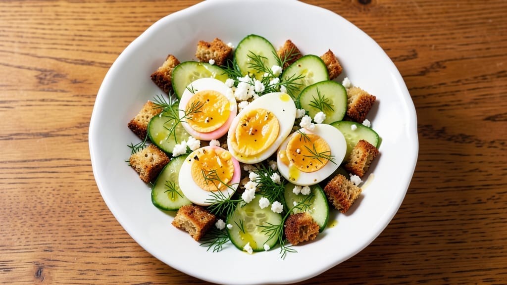 Soft-Boiled Egg Salad Recipe: Silky Yolk and Crunchy Cucumber Crunch