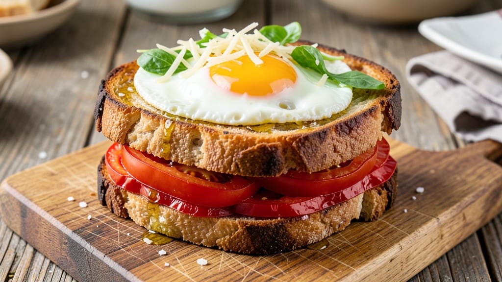 Traditional Italian Pepper and Egg Sandwich Recipe: Crispy Bread Hugging Spicy Tomato Filling