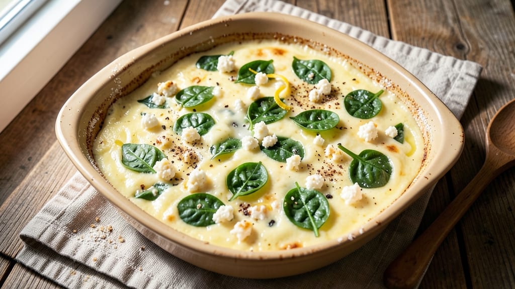 Spinach Feta Egg Bake Recipe: Flaky Crust Cradles Creamy Yolk Magic