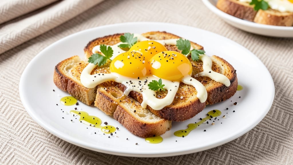 Slice Bread and Egg Recipe: Crispy Toast Cradles Runny Yolk Magic