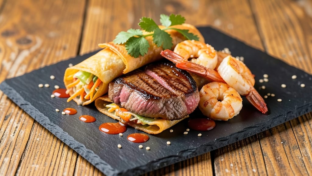 Surf and Turf Egg Rolls Recipe: Crispy Wraps Stuffed With Steak and Shrimp