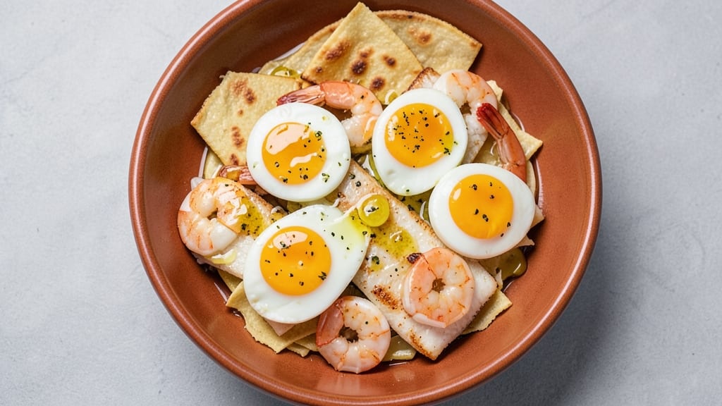 Seafood Eggs Recipe: Crispy Tortilla Cups Filled With Silky Yolk Magic