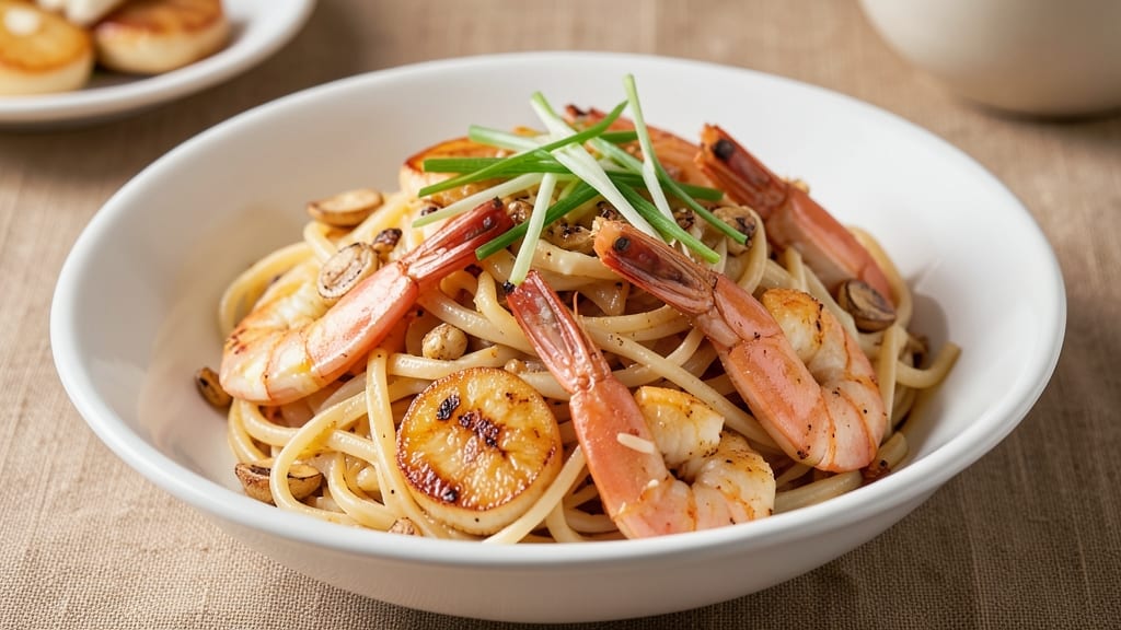 Seafood Egg Noodles Recipe: Buttery Wok-Fried Crunch With Flavorful Sauce