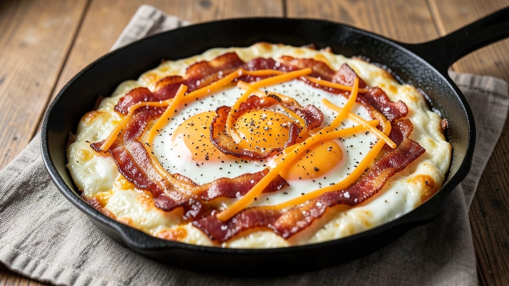 Bacon and Egg Frittata Recipe: Crispy Edges, Runny Yolk Magic