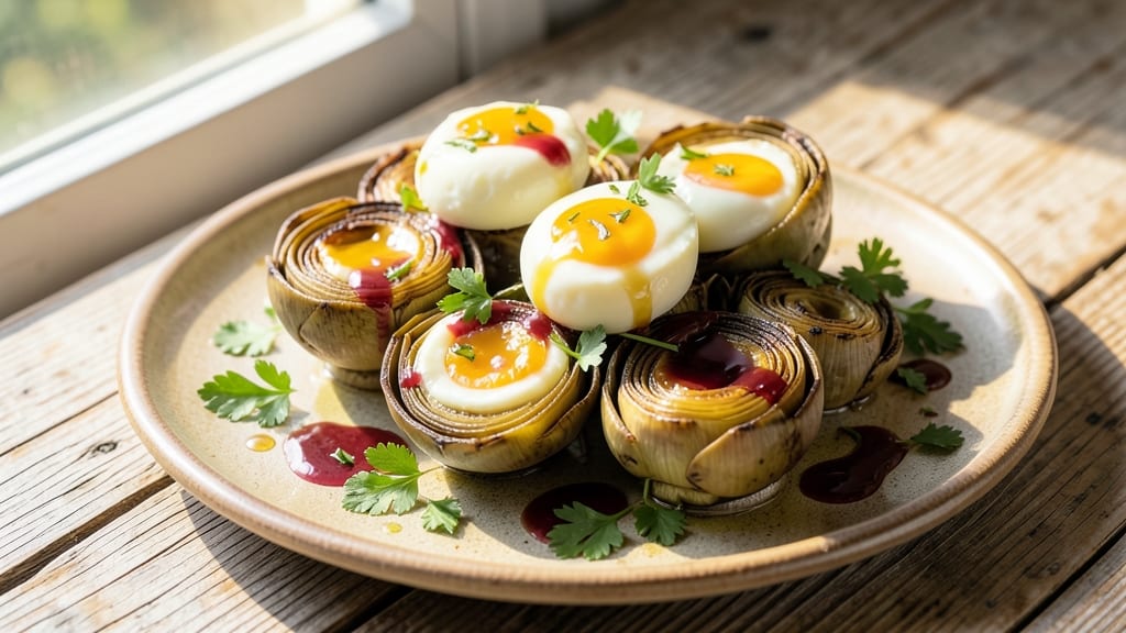 Artichoke and Egg Recipe: Crispy Hearts With Silky Poached Yolks
