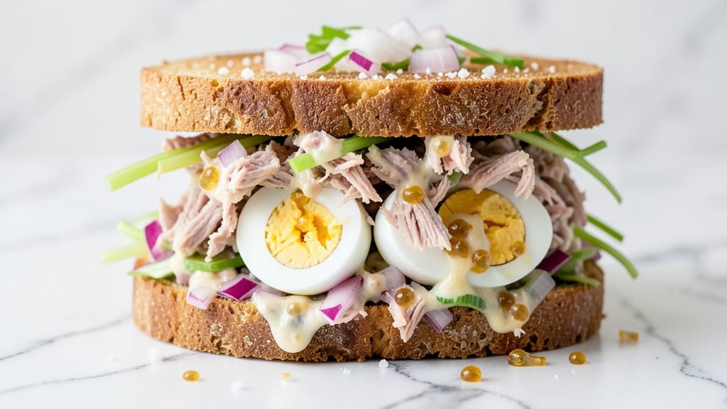 Tuna Salad Sandwich Recipe With Egg and Relish: Crunchy, Creamy Layers That Hold Up Perfectly