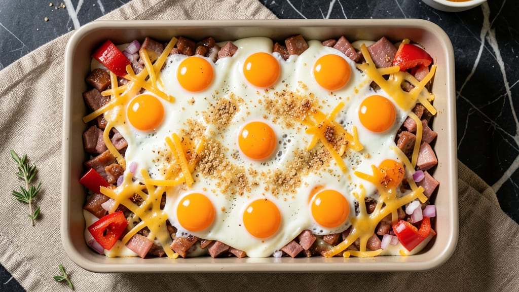 8x8 Egg Casserole Recipe: Crispy Top, Creamy Centers, One-Dish Wonder