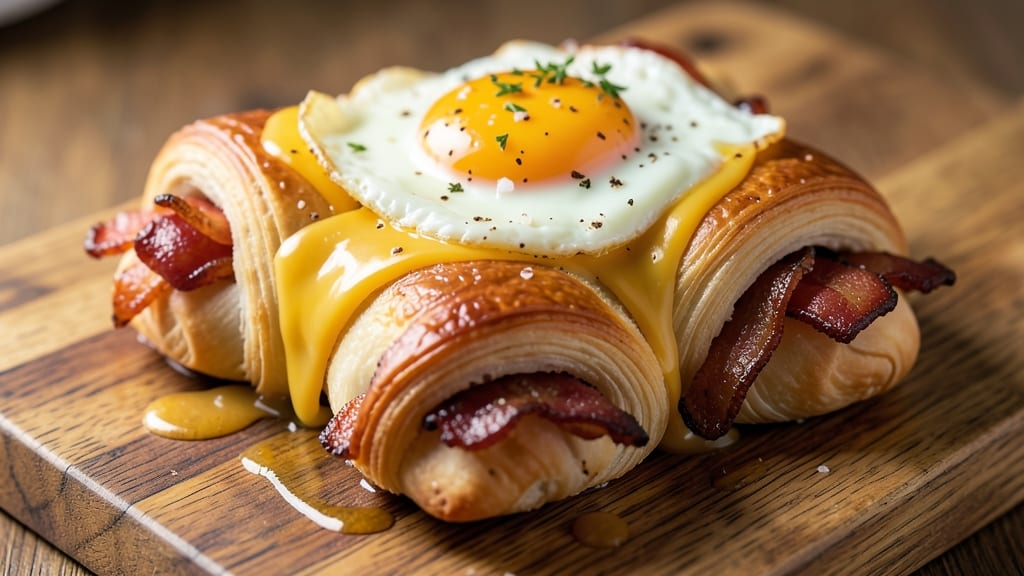 Bacon Egg Cheese Crescent Rolls Recipe: Flaky Layers and Runny Yolk Magic