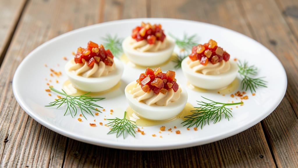 Traditional Deviled Egg Recipe with Relish: Crunchy Top, Creamy Yolk Magic