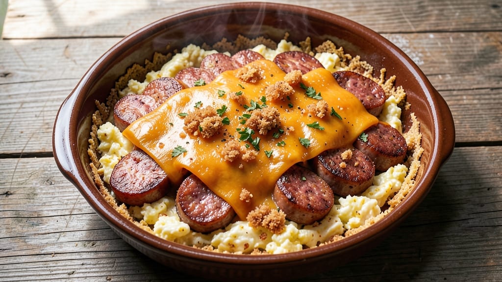 Turkey Sausage Egg Bake Recipe: Hearty Breakfast Casserole With Crispy Top