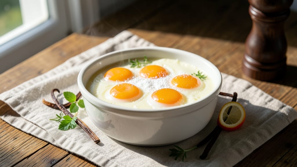 Steamed Egg Dessert Recipe: Silky Yolk Magic With Vanilla Bean Swirls