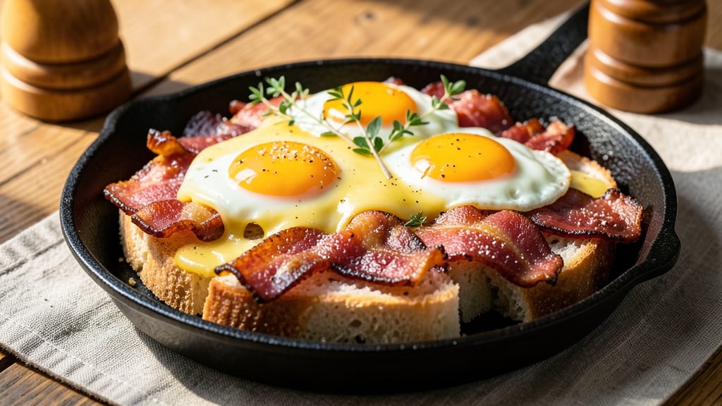 Amish Bacon, Egg, and Cheese Bread Recipe: Flaky Layers With Savory Crunch and Runny Yolk Magic