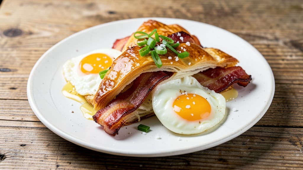 Bacon, Egg, and Puff Pastry Recipe: Flaky Layers with Crispy Bacon Bites