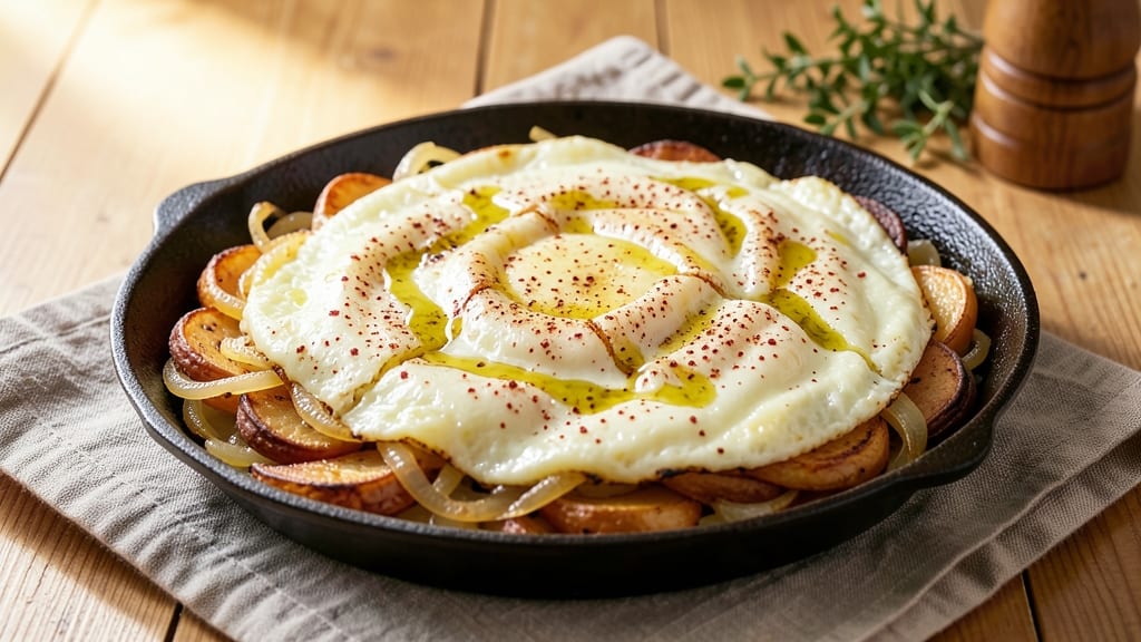 Spanish Egg Omelette Recipe: Smoky Paprika and Cheese Flavor in Minutes