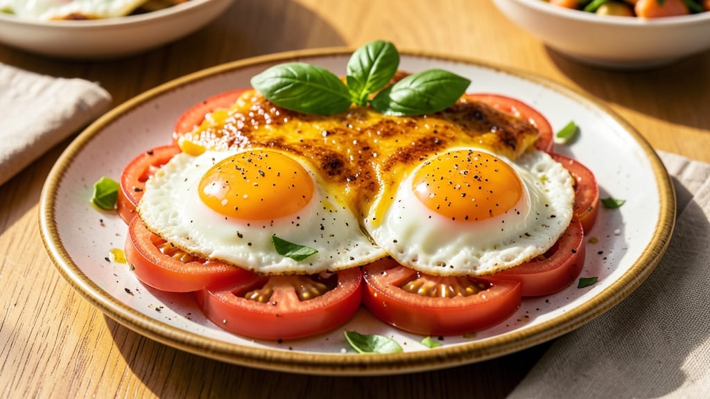 Tomato Cheese Egg Recipe: One-Pan Breakfast With Crispy Edges