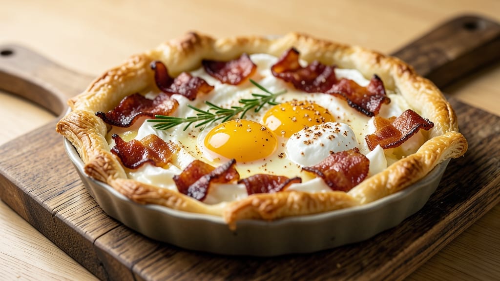 Bacon and Egg Tarts Recipe: Flaky Pastry Hugs Savory Crunch