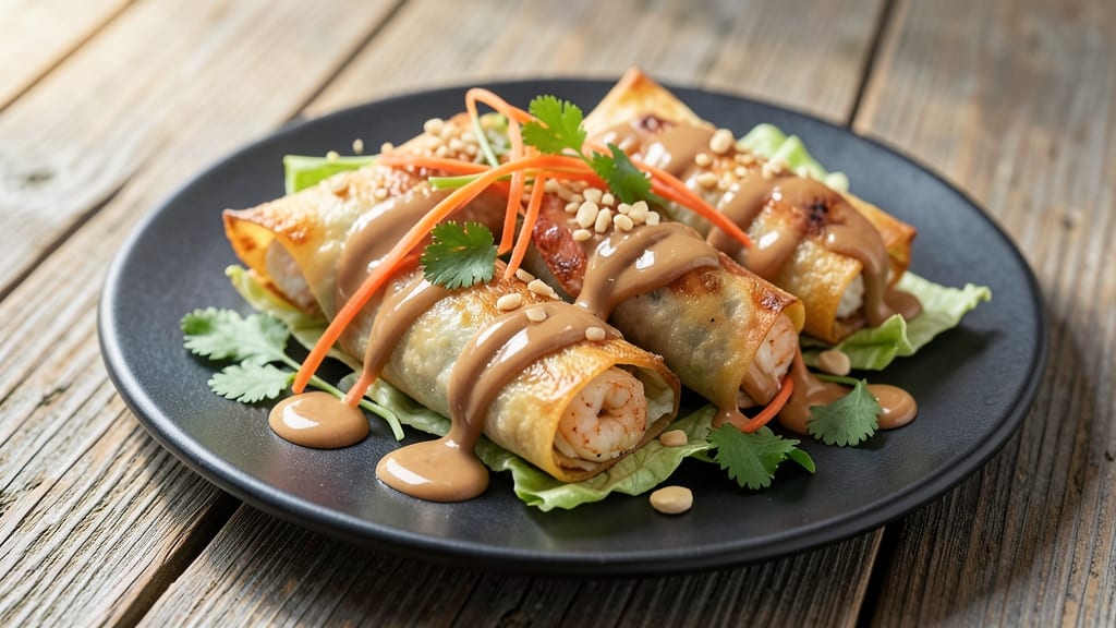 Shrimp Egg Roll Recipe With Peanut Butter: Crispy Wraps Filled With Spicy-Sweet Magic