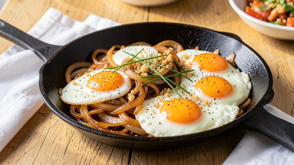 Australian Egg Fry Recipe: Crispy Onion Rings and Runny Yolks