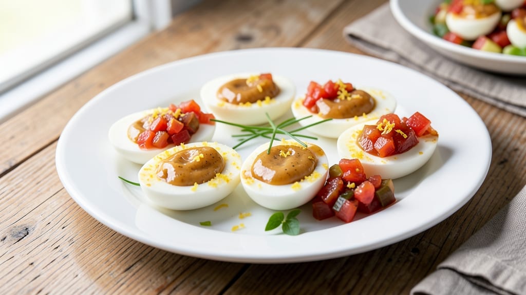 5 Star Deviled Egg Recipe with Relish: Crunchy Toppings and Creamy Yolk Magic