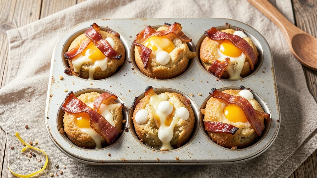 Bacon, Egg, and Cheese Breakfast Muffins Recipe: Fluffy Bites With Crispy Bacon and Golden Yolk Hearts