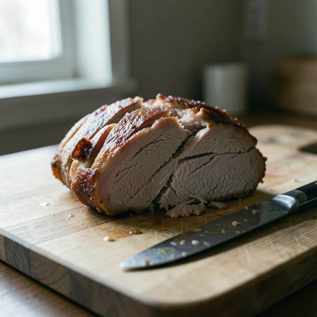 A roast that went wrong, dry and split
