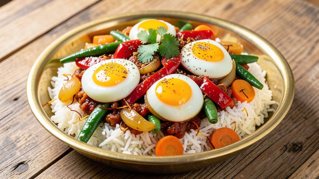 Vegetable Egg Biryani Recipe: Fragrant Basmati and Spiced Veggies in One Pot