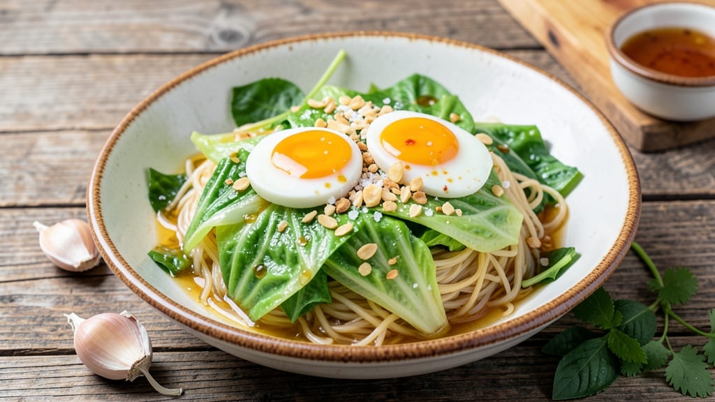 Vietnamese Cabbage and Egg Recipe: Crispy Noodles With Silky Yolk Magic