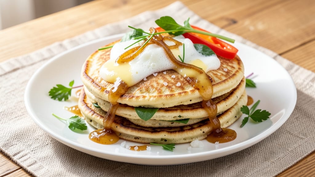 Vegetable Egg Pancake Recipe: Savory Spinach and Cheese Fluffy Stacks