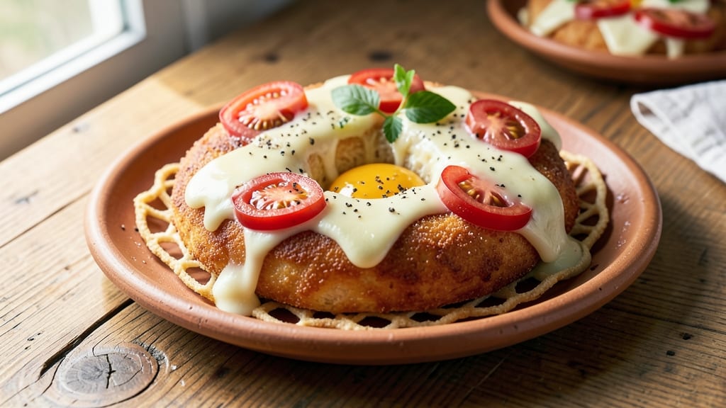 Tomato Egg Ring Recipe: Crispy Tortilla Crust with Runny Yolk Magic