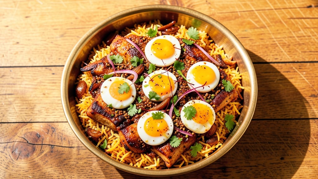 Spicy Egg Biryani Recipe: Fragrant Saffron Rice with Warm Spices