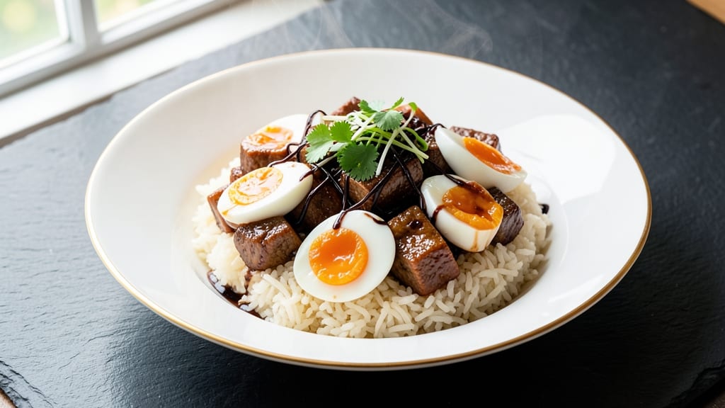 Slippery Egg Beef Rice Recipe: Silky Egg Ribbons and Savory Rice Harmony