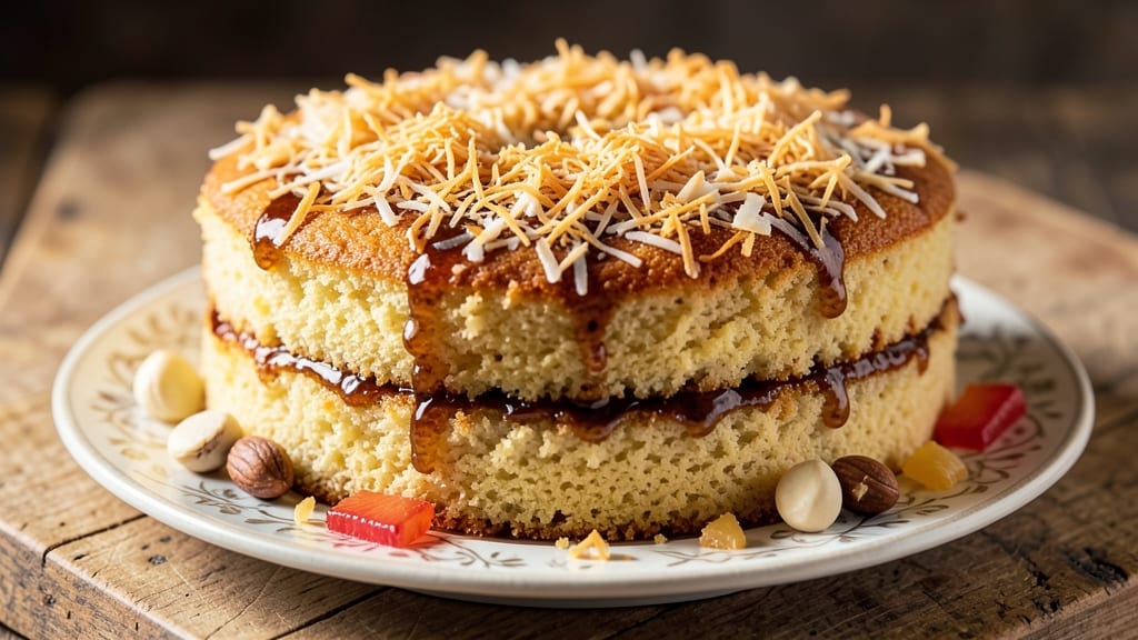 Trinidad Egg Cake Recipe: Spiced Rum Infusion and Coconut Crunch