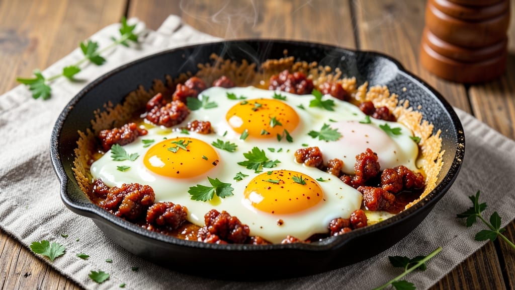 Baked Egg and Chorizo Recipe: Smoky-Spiced Breakfast Bake With Crispy Top