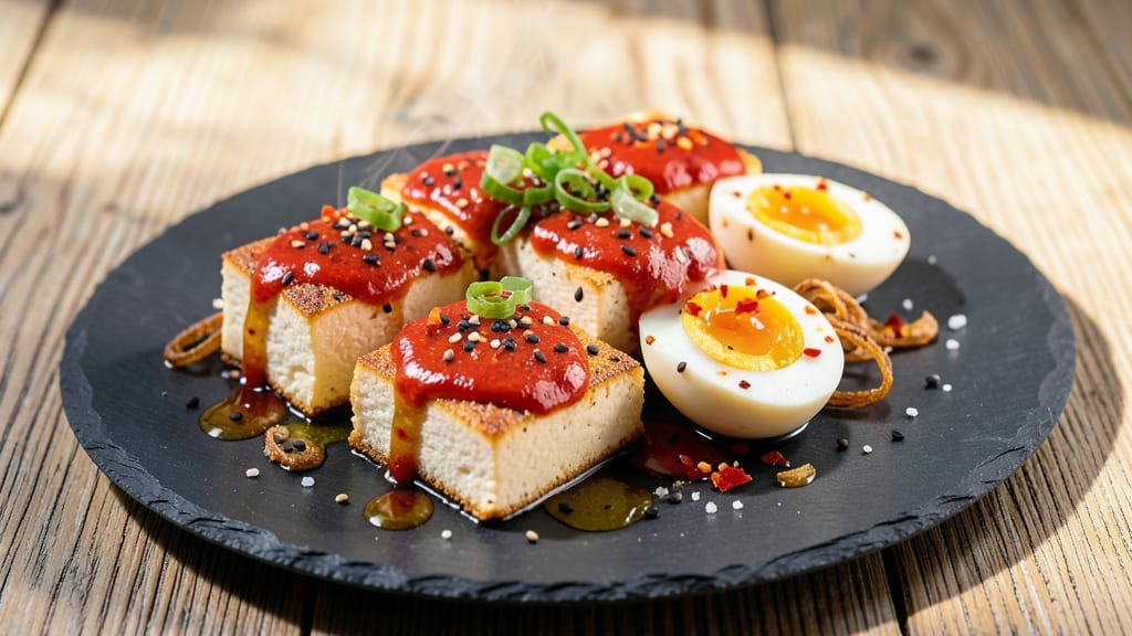 Spicy Egg Tofu Recipe: Wok-Heated Crispy Edges and Silky Centers