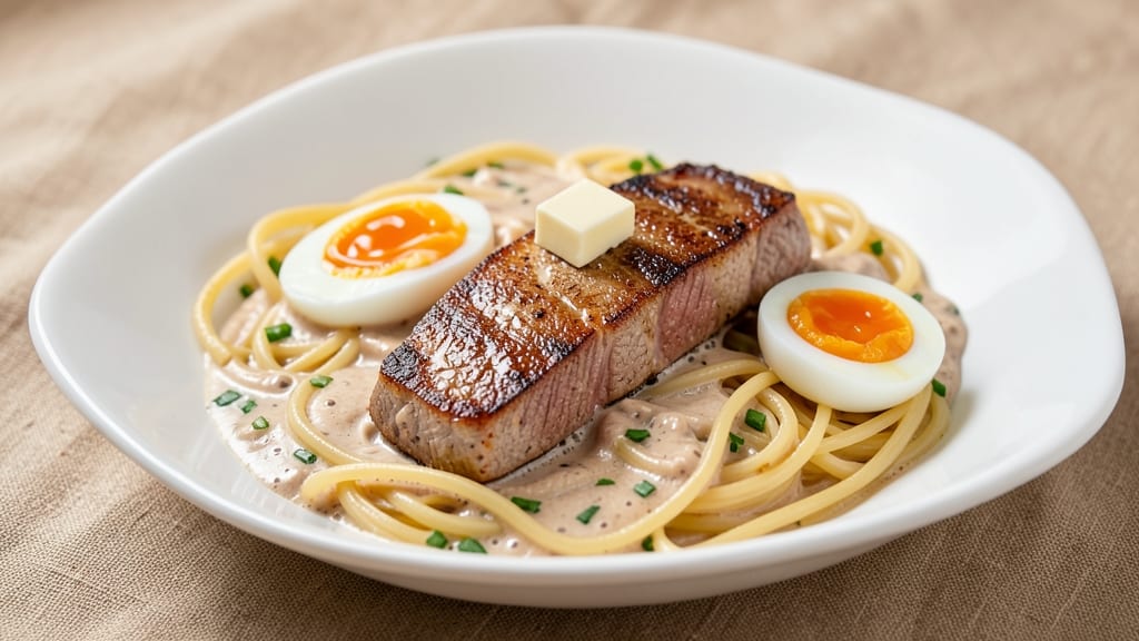 Tuna Egg Pasta Recipe: Crispy Fried Eggs and Flaky Tuna in 20 Minutes