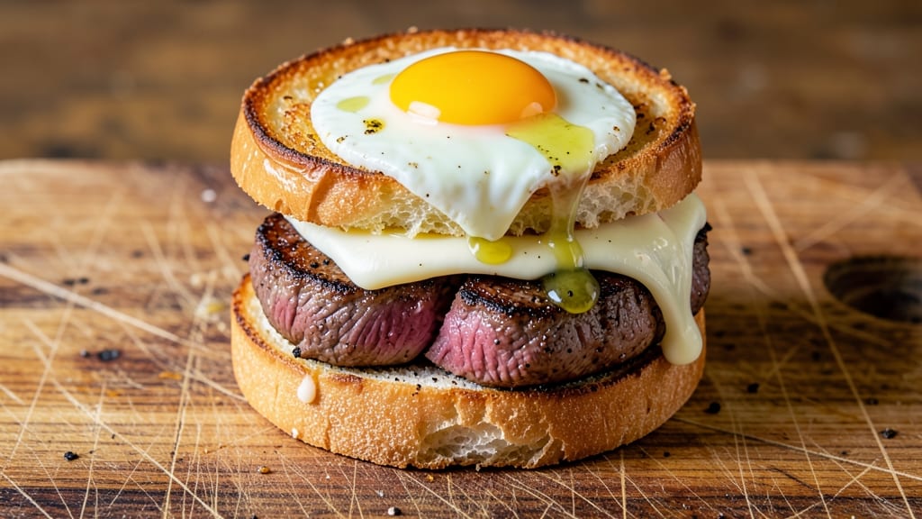 Steak Egg and Cheese Sandwich Recipe: Sizzling Breakfast Stack With Caramelized Crust