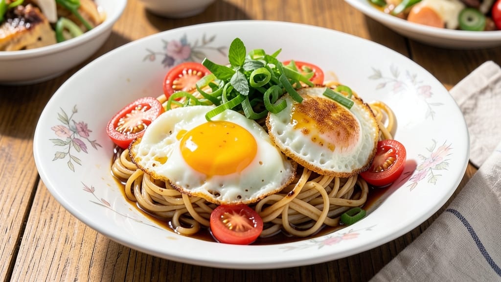 Tomato Fried Egg Chinese Recipe: Silky Noodles and Runny Yolk Magic